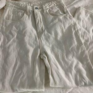 Cream Colored Flare Jeans